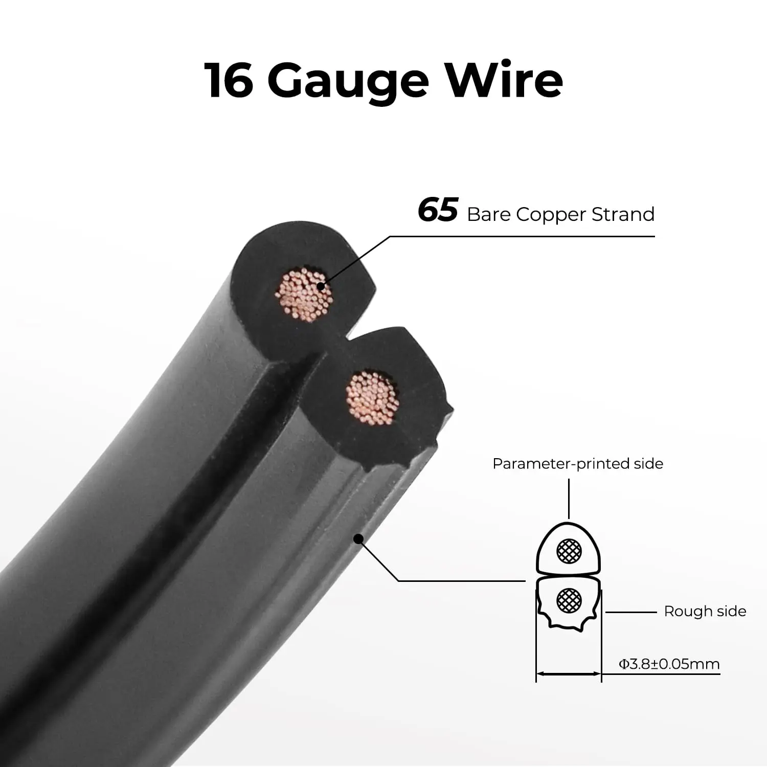 16/2 Low Voltage Landscape Wire Outdoor Lighting Cable 260 Feet