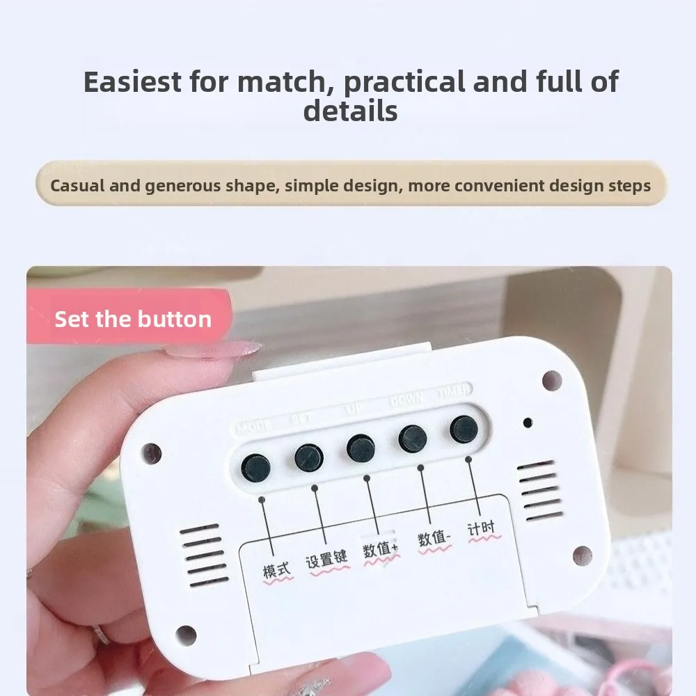 طاولة بجانب السرير، ساعة منبه، وظيفة درجة الحرارة، ساعة غرفة نوم الأطفال، المكاتب المنزلية، ساعة سطح المكتب، ديكور المكتب، الطفل الرقمي #4