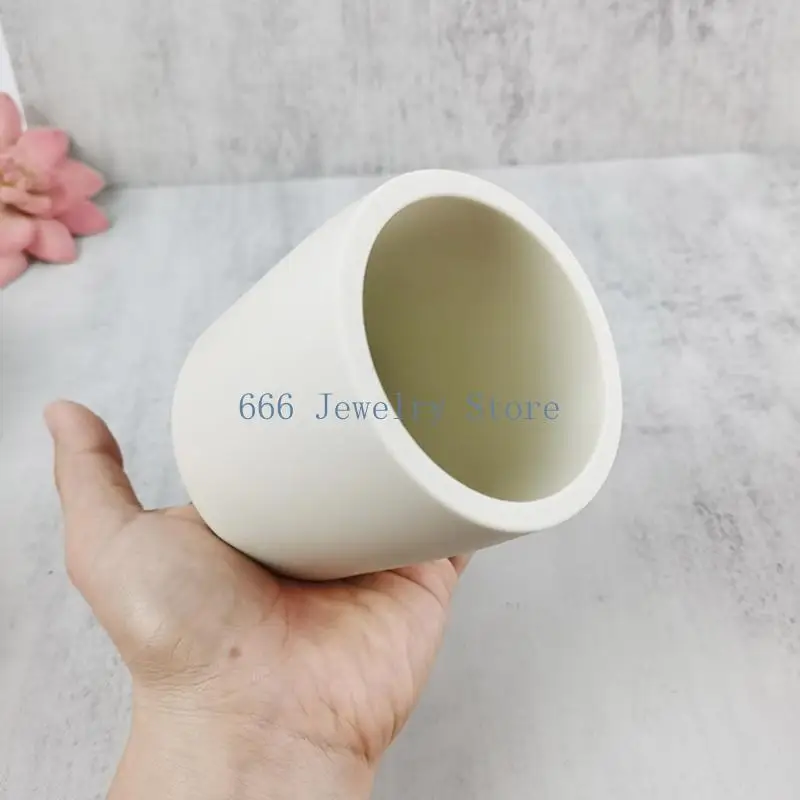 F2TD Flower Pot Silicone Mold Concrete Cement Mold for DIY Pen Holder Home Decors