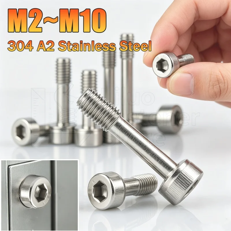 M2 M2.5 M3 M4 M5 M6 M8 Hexagon Socket Head Cap Captive Screws 304 A2 Stainless Steel Reduced Shank Captive Panel Screws Bolts
