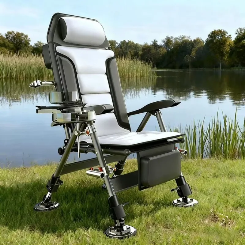 European ultra-light adjustable retractable portable fishing chair outdoor folding recliner