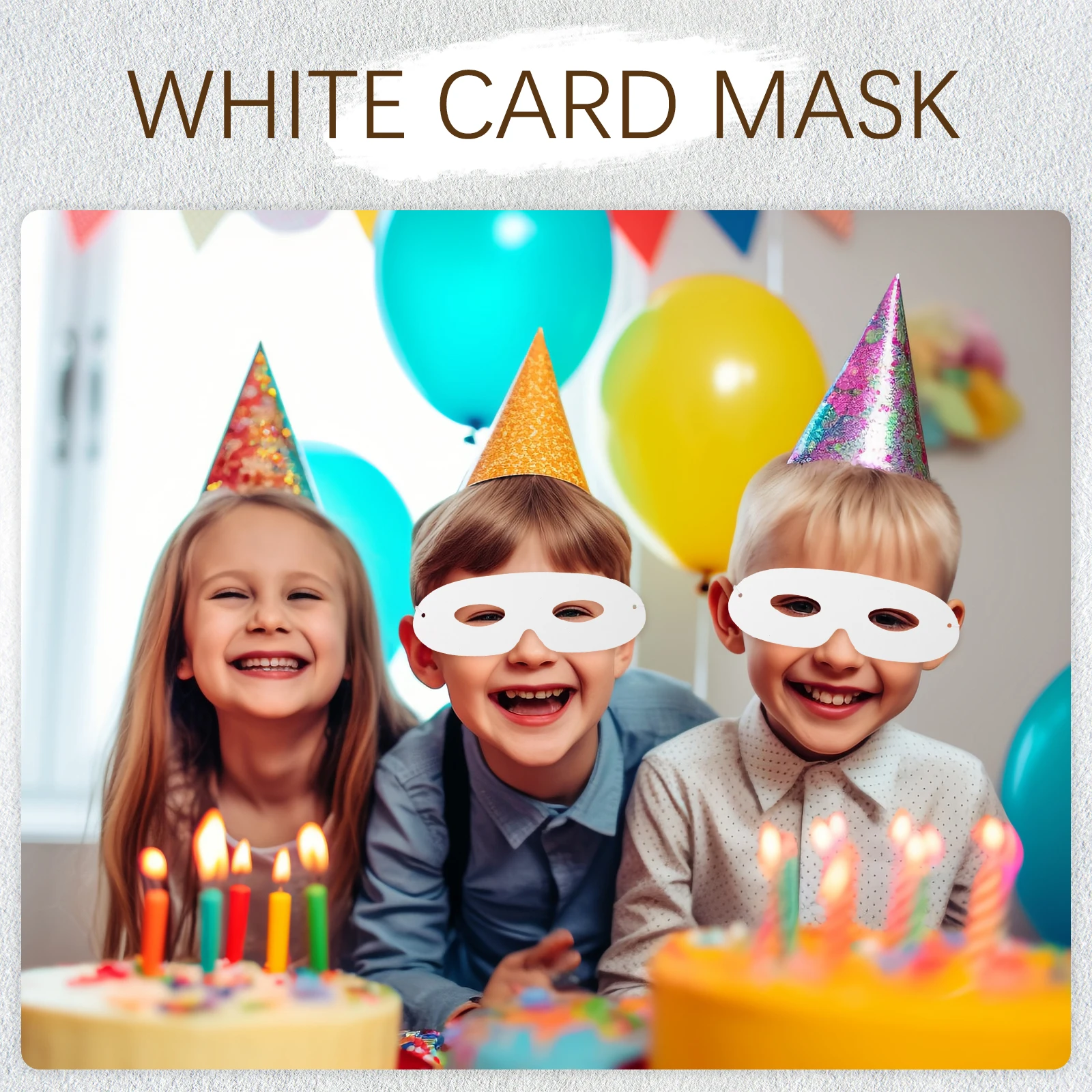 

40 Pcs Blank Paper Masks DIY Crafting Party Decoration Unpainted Masquerade Carnival White H Painted Cosplay Eye Half Face Toy
