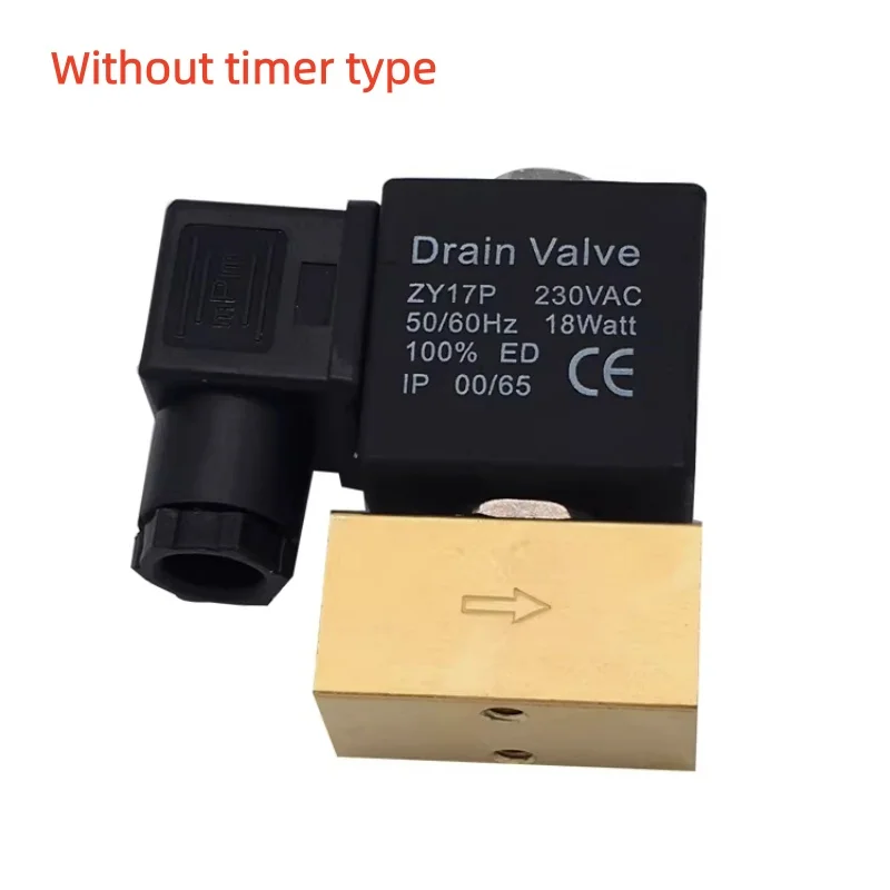 Solenoid Valve G1/2 G3/8 G1/4 Air Compressor Electronic Drainage Valve Gas Storage Tank Timed Drain Device Normally Close 1.6Mpa