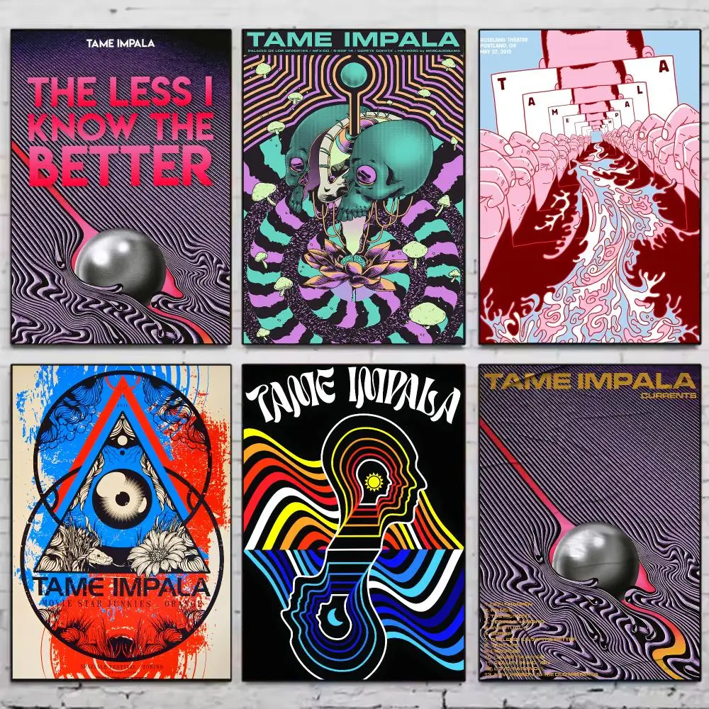 Alternative Band T-Tame Impala Poster Trendy Wall Art Aesthetic Room Decor Print Living Room Bedroom Home Decoration