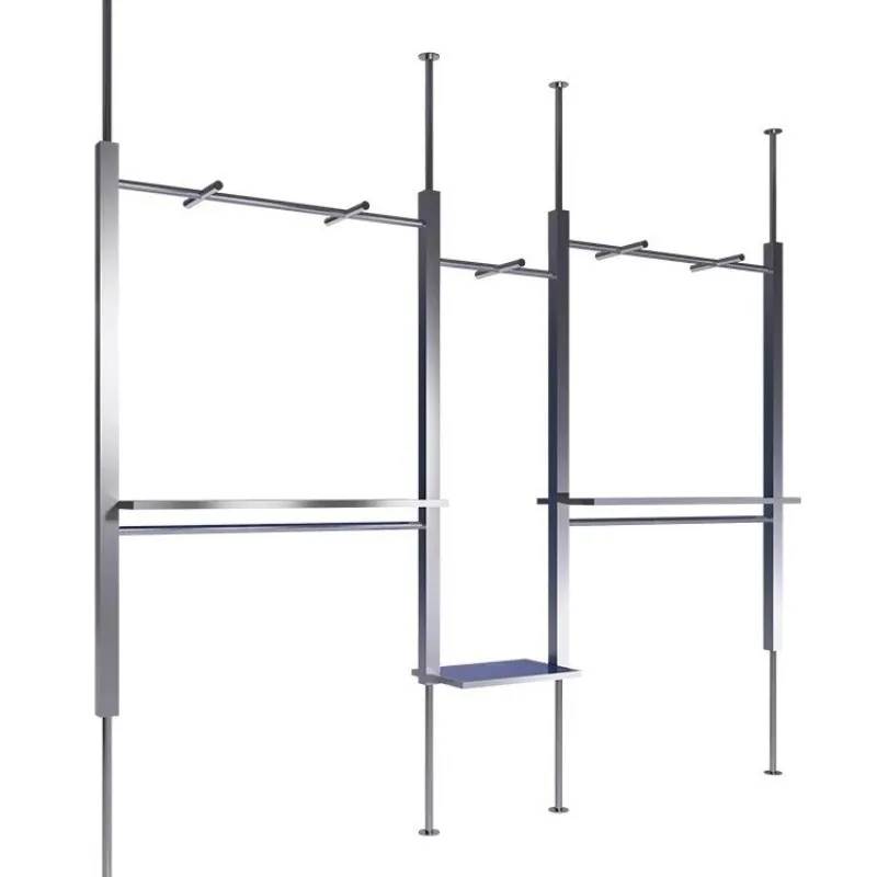 Men's clothing store display rack, wall-mounted column hanger