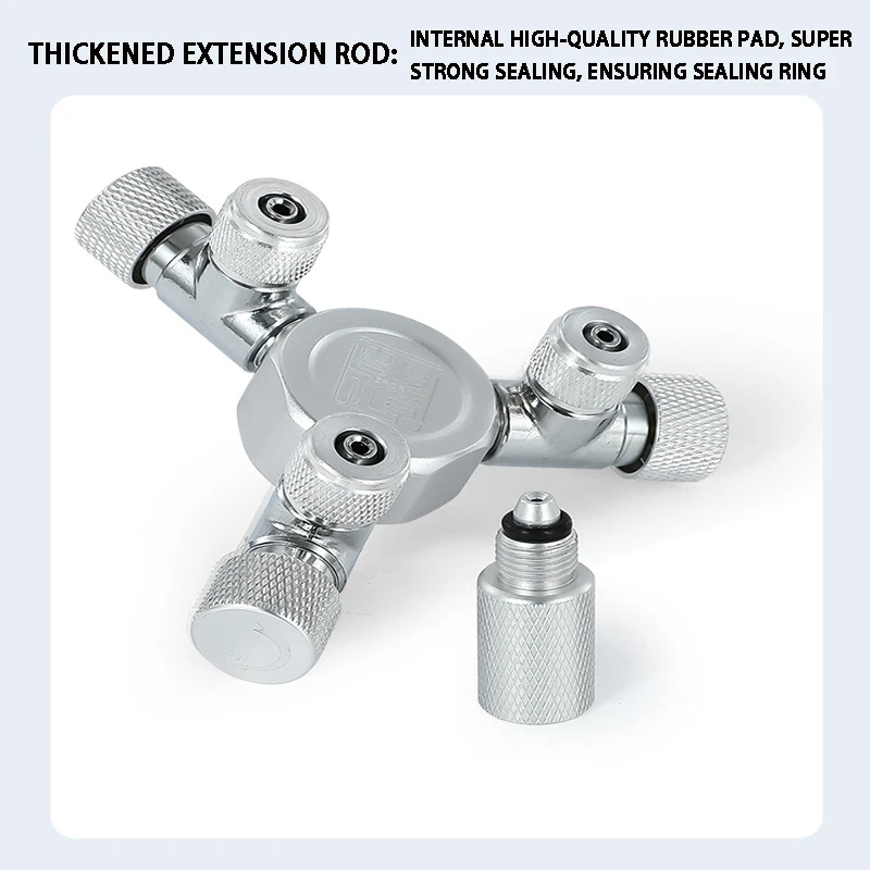 ZRDR خزان الأسماك متعدد القنوات CO2 الفاصل الموزع حوض السمك المعدني CO2 منظم مولد الملحقات CO2 الخائن 2-6 قناة #4