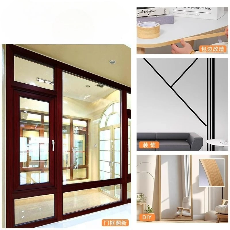 Edge Banding Pre-Glued Flexible Veneer Cabinet Edging for Cabinet Repair Wood Grain Furniture Table