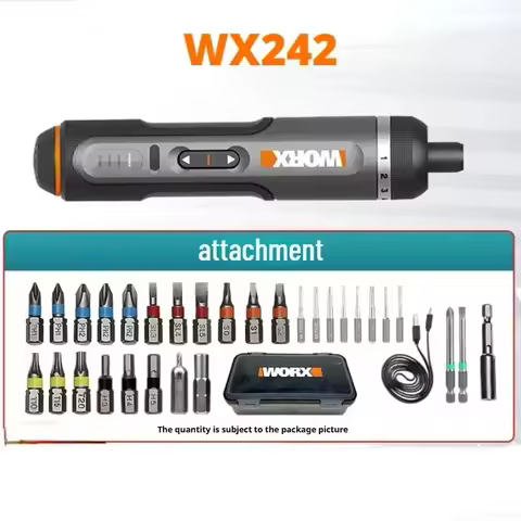 Worx 4V Electrical Screwdrivers Set WX242 Portable Smart Cordless Power Screw Driver Mini Electric Drill Home Repair Power Tool
