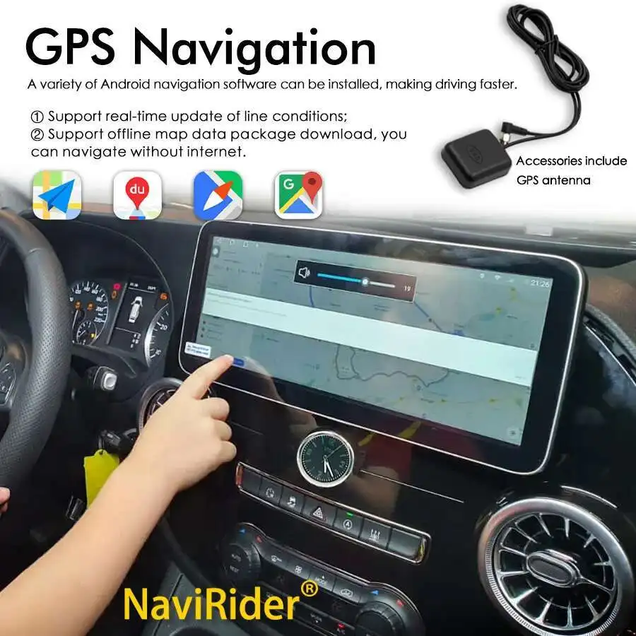 12.3 นิ้ว 2Din Android 14 รถวิทยุสําหรับ Mercedes Benz Vito 116 W447 2016 สเตอริโอ GPS นําทาง DSP Video CarPlay ผู้เล่น