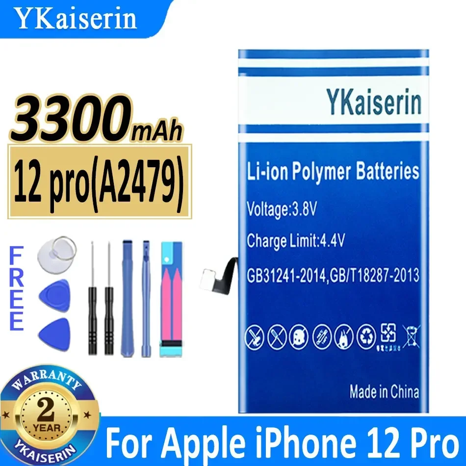 YKaiserin For Apple iPhone 12 Mini/Pro/Pro Max 12mini A2176 A2398 A2399 A2400/12Pro/12Pro Max A2342 A2410 A2411 A2412 Battery