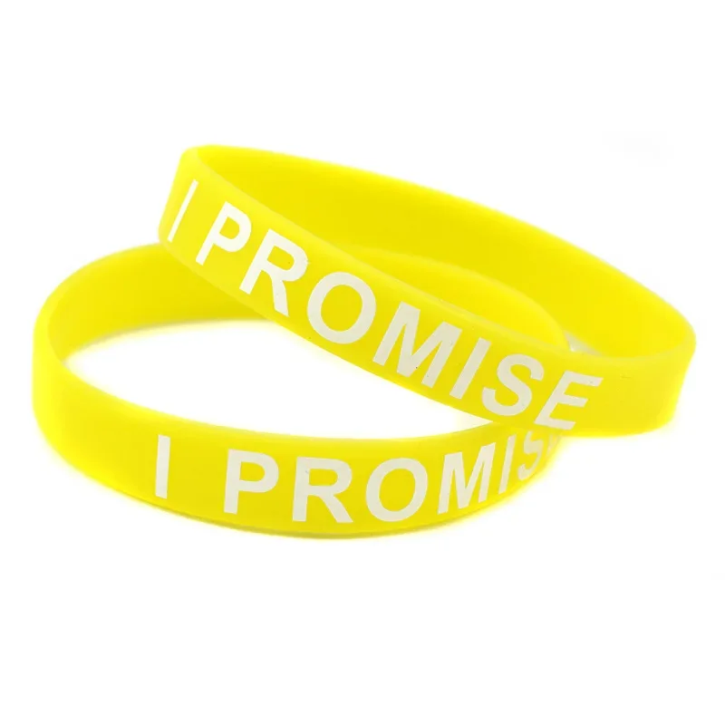 1 PC I Promise Sport Silicone Bracelet Basketball Bracelet for Men or Women Printed Logo Bangle 9 Colors