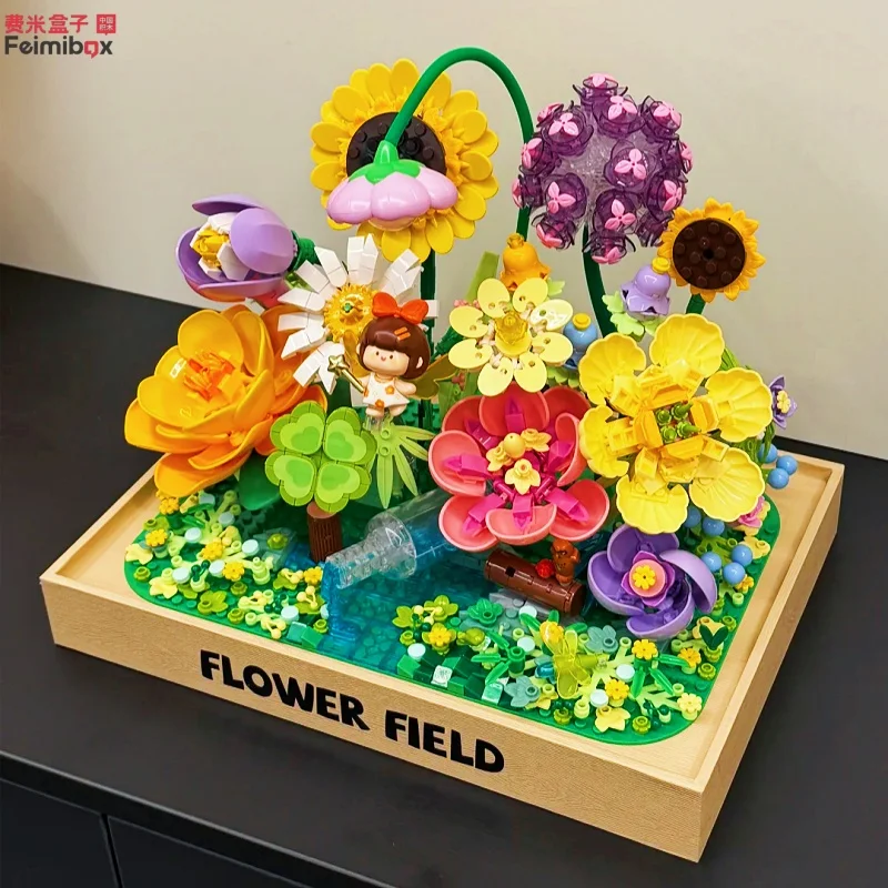 

Feimibox Building Block Flower Assembly Toy Splicing Decoration Model Creative Mini Puzzle Romantic Gift Micro-particle Block