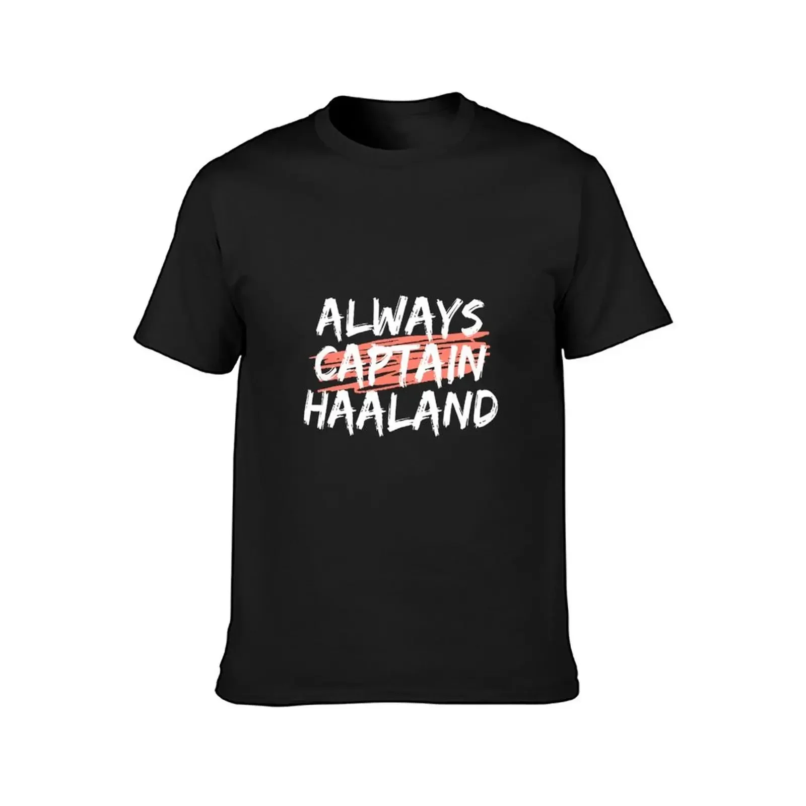 Always captain Haaland wise fpl manager saying white highlight text design T-Shirt boys whites fitted t shirts for men