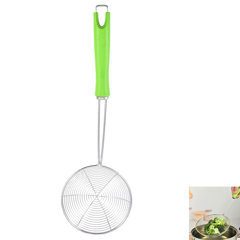 

Stainless Steel Colander Spoon Comfortable Handle Cooking Strainer Slotted Spoon Fried Food Noodle Scoop Kitchen Supplies Sieve