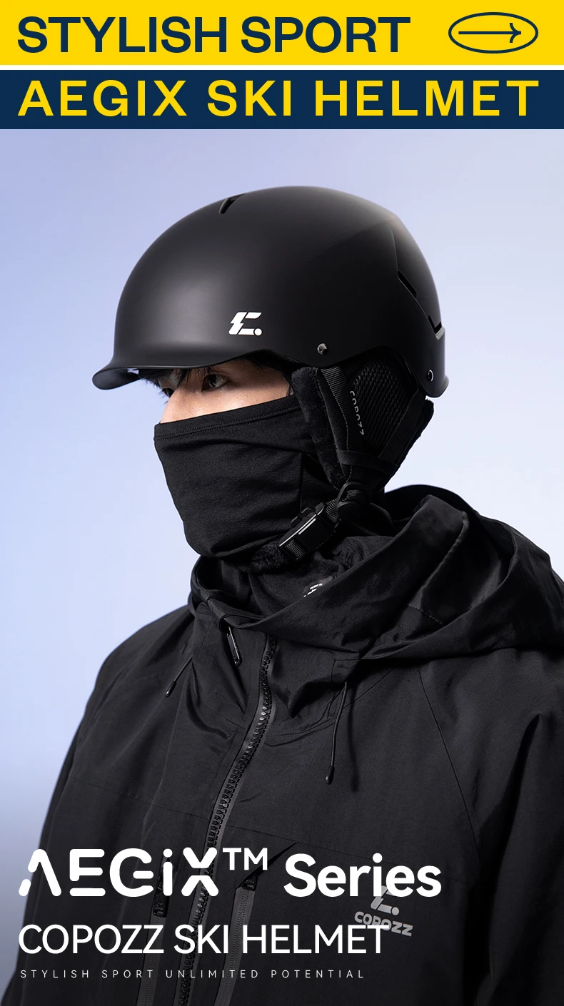 COPOZZ Zertifizierter Skihelm für Ehemann, integral geformter Snowboardhelm mit magnetischem Bukcle, Motorrad, Schnee, Herren, Damen, Erwachsene – Detail 1