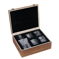 Perfect Gift Choice! Whiskey Glass Set in Wooden Box with Glass Shot Glass, Ideal for Home - style Western Liquor Enjoyment