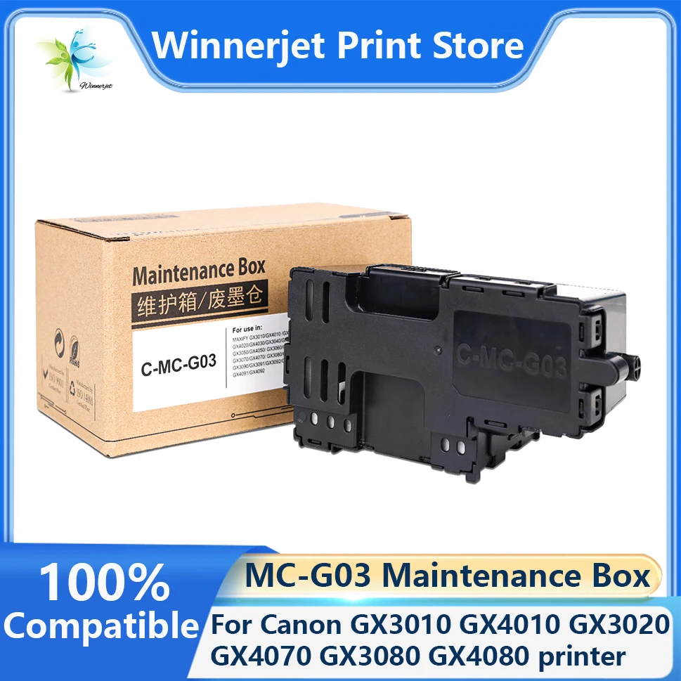 Winnerjet MC-G03 Maintenance Box for Canon GX3010 GX4010 GX3020 GX4070 GX3080 GX4080 GX3090 GX4030 GX3040 GX4040 GX3050 GX4050