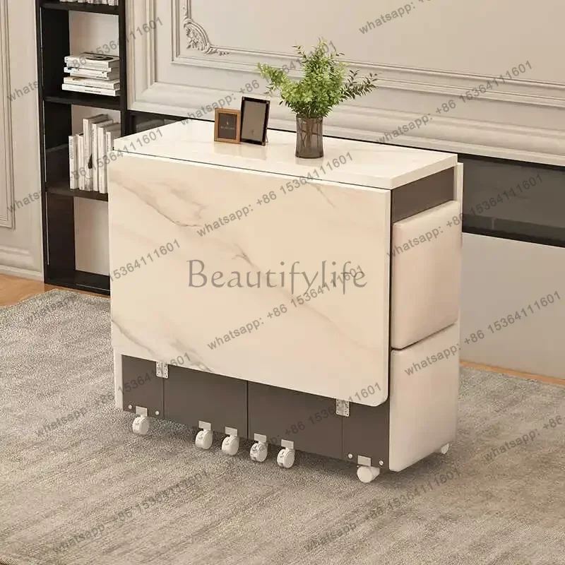Extendables Small Dining Tables White Folding Modern Restaurant Dining Tables Kitchen Salon Mesas