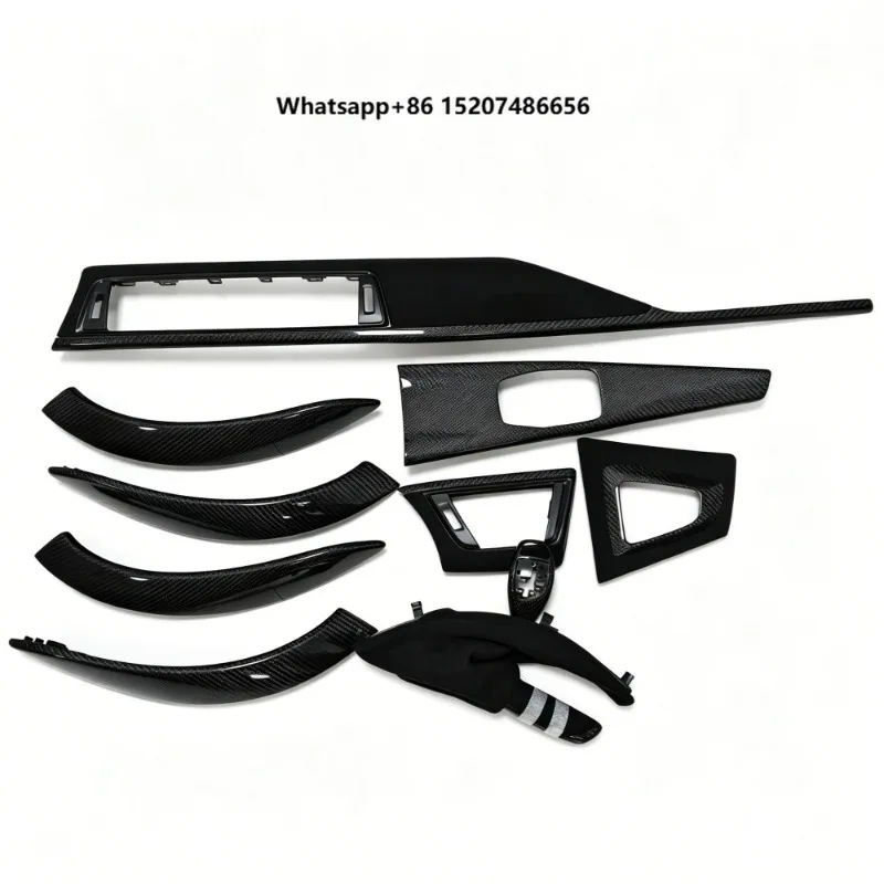 10pcs Real Carbon Fiber Dashboard Replacement Interior Trim Kit Set for 3 4 Series 3GT F30 F31 F32 F34 F36 F80 F82