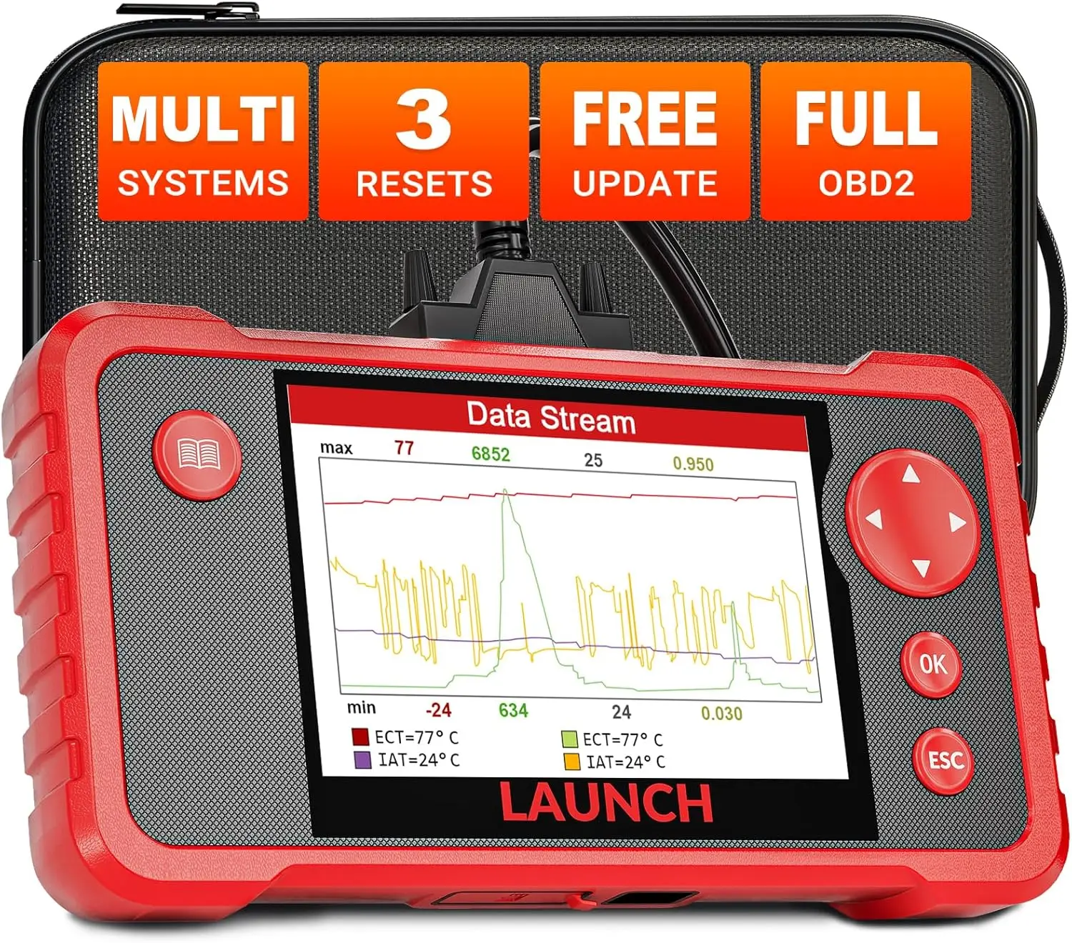 

2025 New OBD2 Scanner with Engine/ABS/SRS Diagnostics, Oil Reset, Lifetime Updates