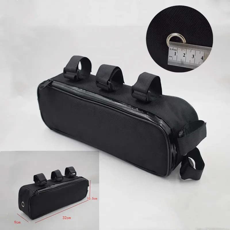 Bicycle Beam Bag Battery Controller Hanging fixed Tube Frame Bike Bag Li-ion Storage Waterproof 32x9x10.5cm Cycling