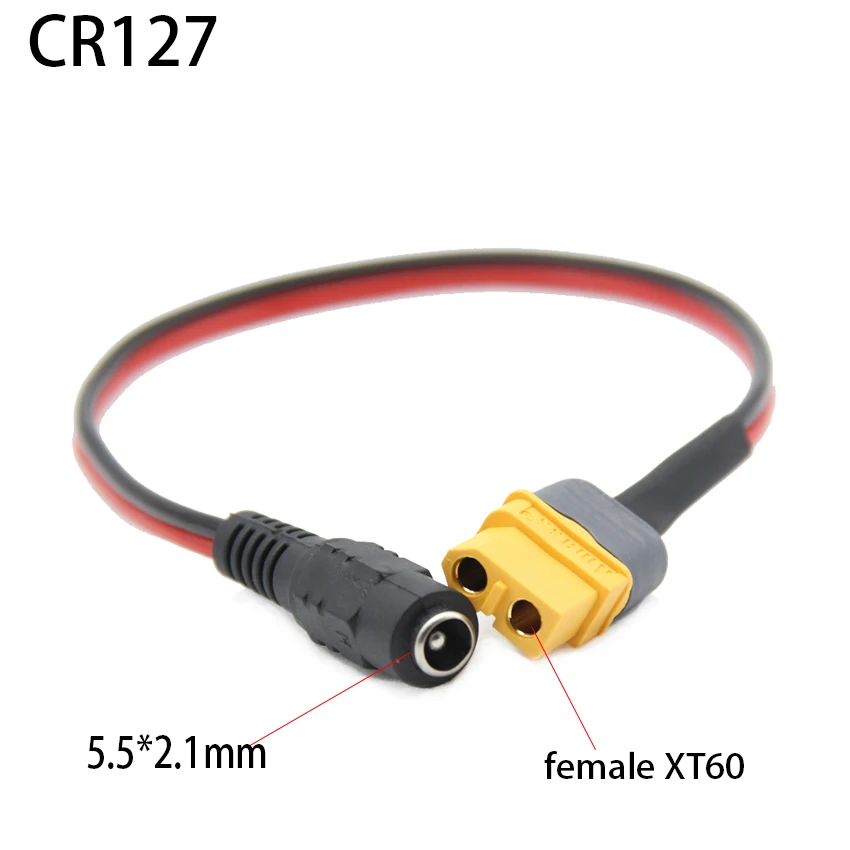 1/5/10PCS XT60 Plug Male/Female Cable Wire to DC 5.5*2.1mm Connector Battery Charging Adapter Cable For RC Battery Charger