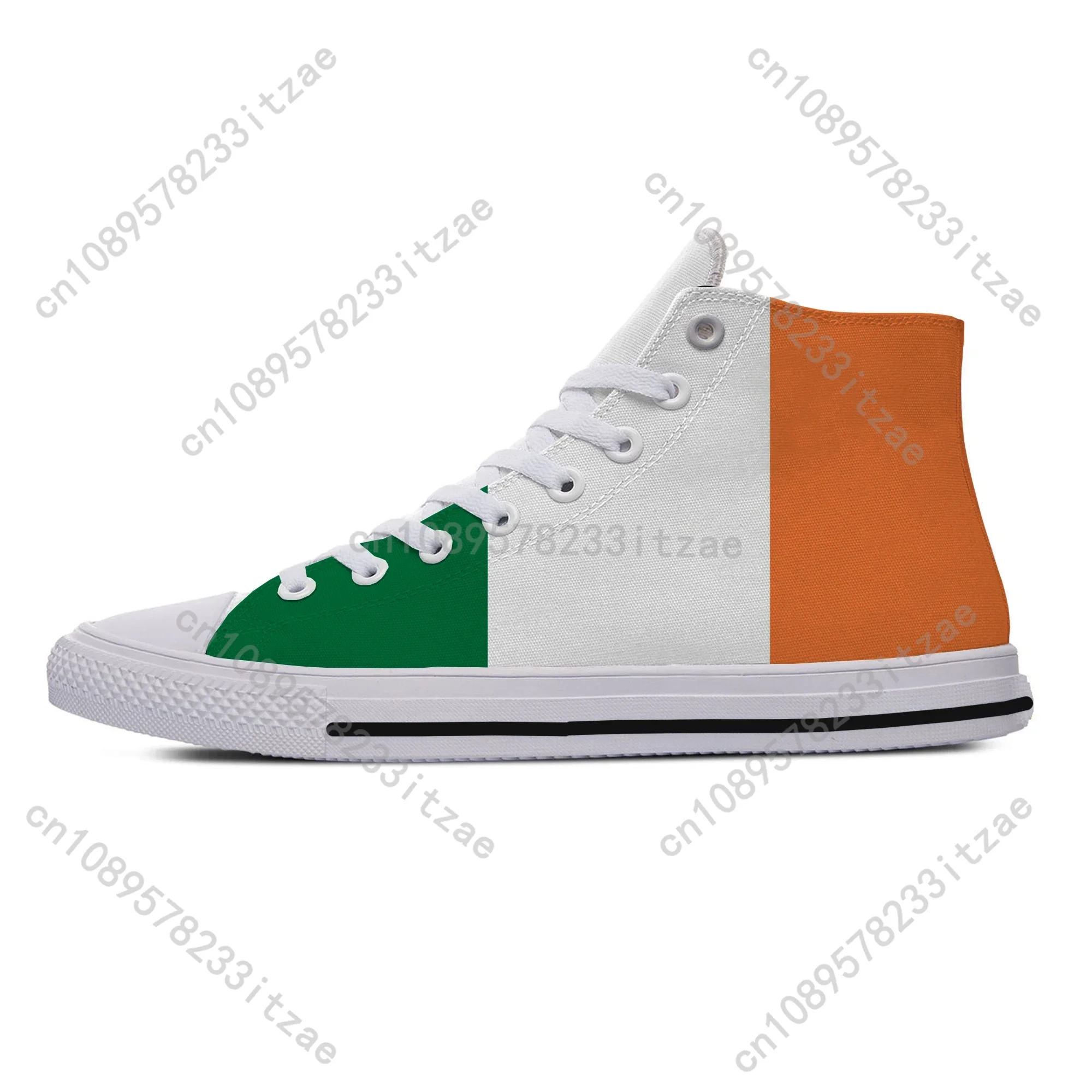 Cool Ireland Flag Four Leaf Clover New Arrive Fashion High Top Canvas Shoes Men Women Casual Shoes Sneakers Classic Board Shoes