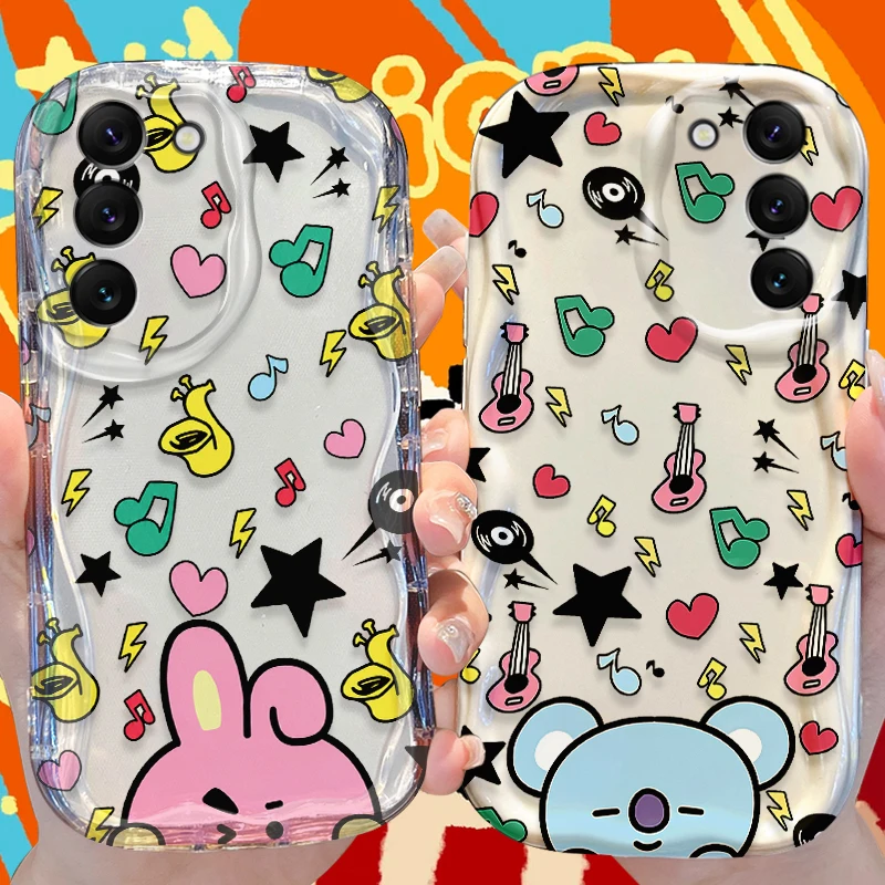 Cartoon Rabbit Graffiti Case for Samsung Galaxy A50 A50S A37 A36 A35 A34 A32 A26 A25 A24 4G A23 A21S A20S A17 A16 A12 5G Cover