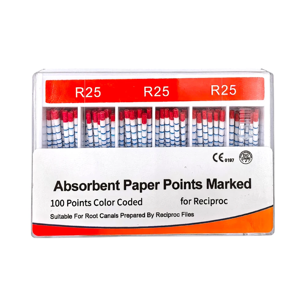 

Dental Reciprocal Absorbent Paper Points mm marked 08 taper R25 06 R40 05 R50 Reciproc Blue Files Dental Obturations