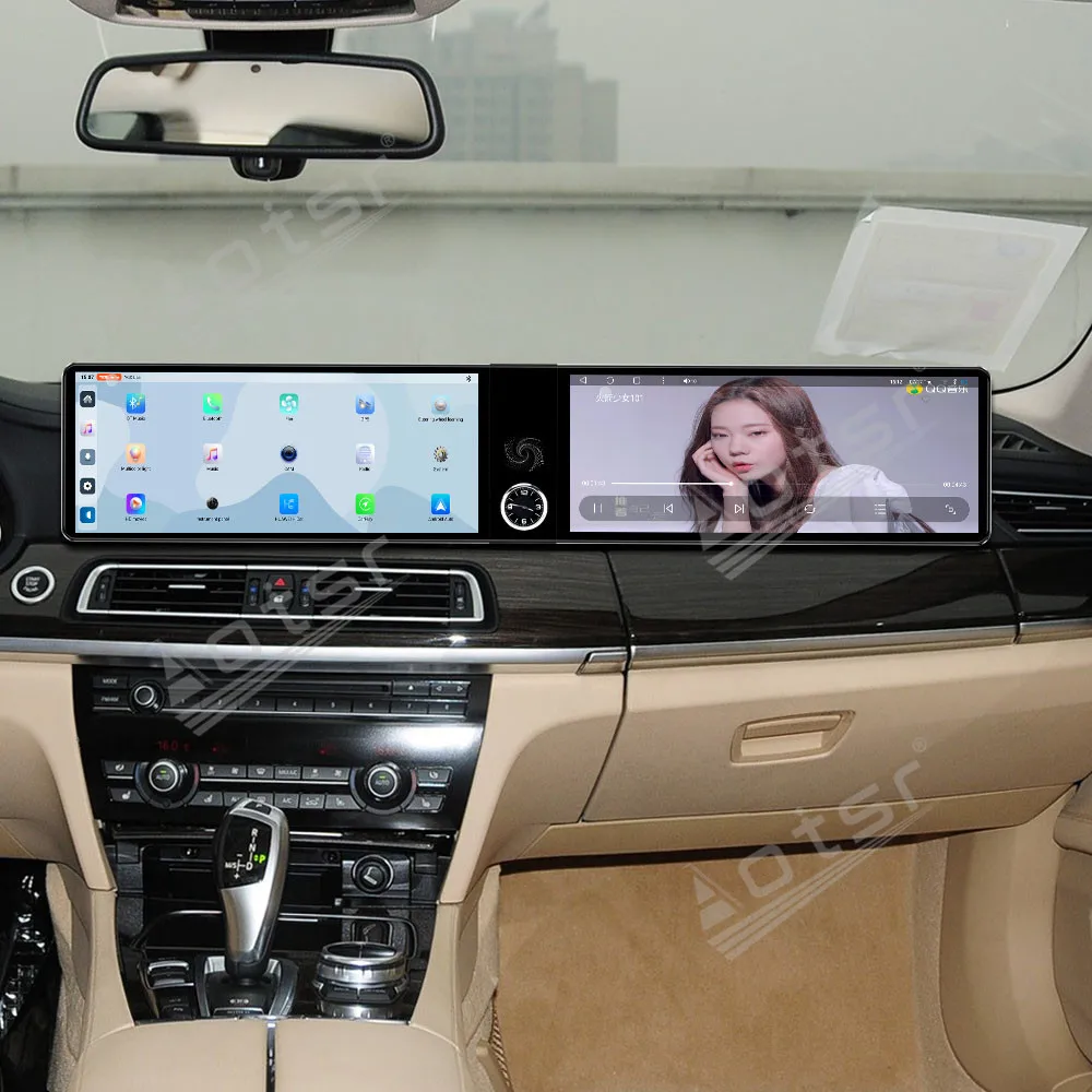

Dual 12.3 inch auto carplay Android 13 For BMW 7 series 2009-2015 CIC NBT Car Radio Multimedia Player GPS Stereo WIFI Head Unit