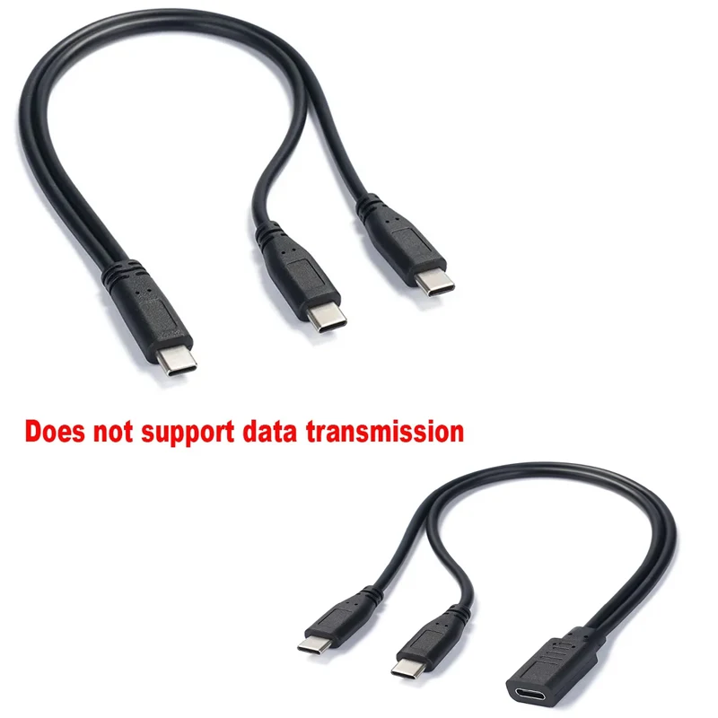 

USB Type C Y Кабель-разветвитель 1 «мама» на 2 штекера Удлинитель ПК Телефон Планшет 15 Вт 3A Адаптер питания Шнур зарядного преобразователя Линия