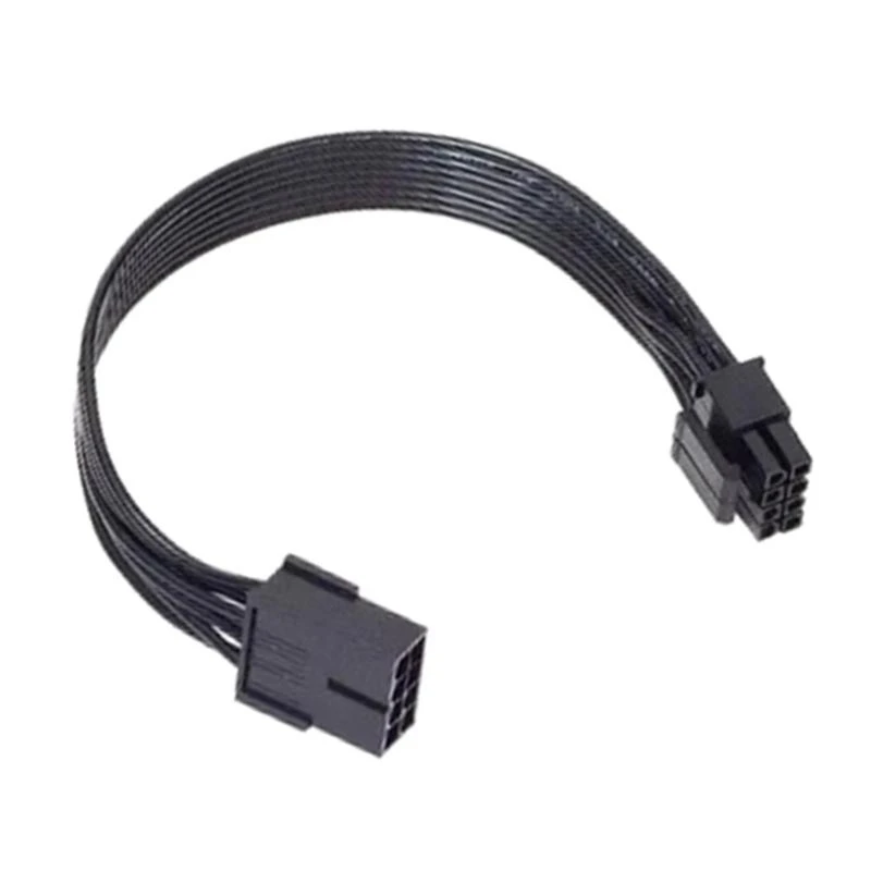 Mainboard CPU 8pin Extension Cable 8P To 4+4P Extender Cord 18AWG Black Flat Cable 20/30/50cm 896C