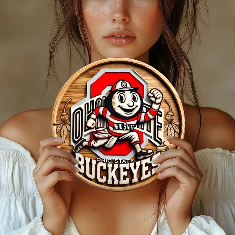 8in 2D Flat Vintage Round Wooden Signboard  Home Wall Decoration Suitable Bars Cafes Photo-Taking Props Individual Gifts