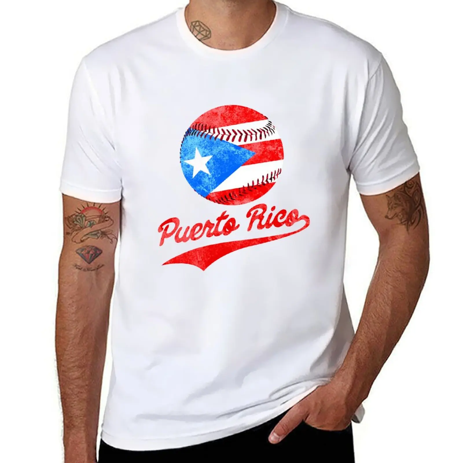 

Puerto Rico Baseball Ball Flag Puerto Rican T-Shirt t shirts for man pack cotton t shirts for man pack white T-Shirt