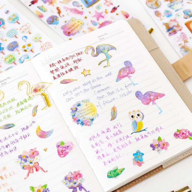 fantasy starry sky water drop sticker bronzing three-dimensional environmental protection mobile phone diary sticker material