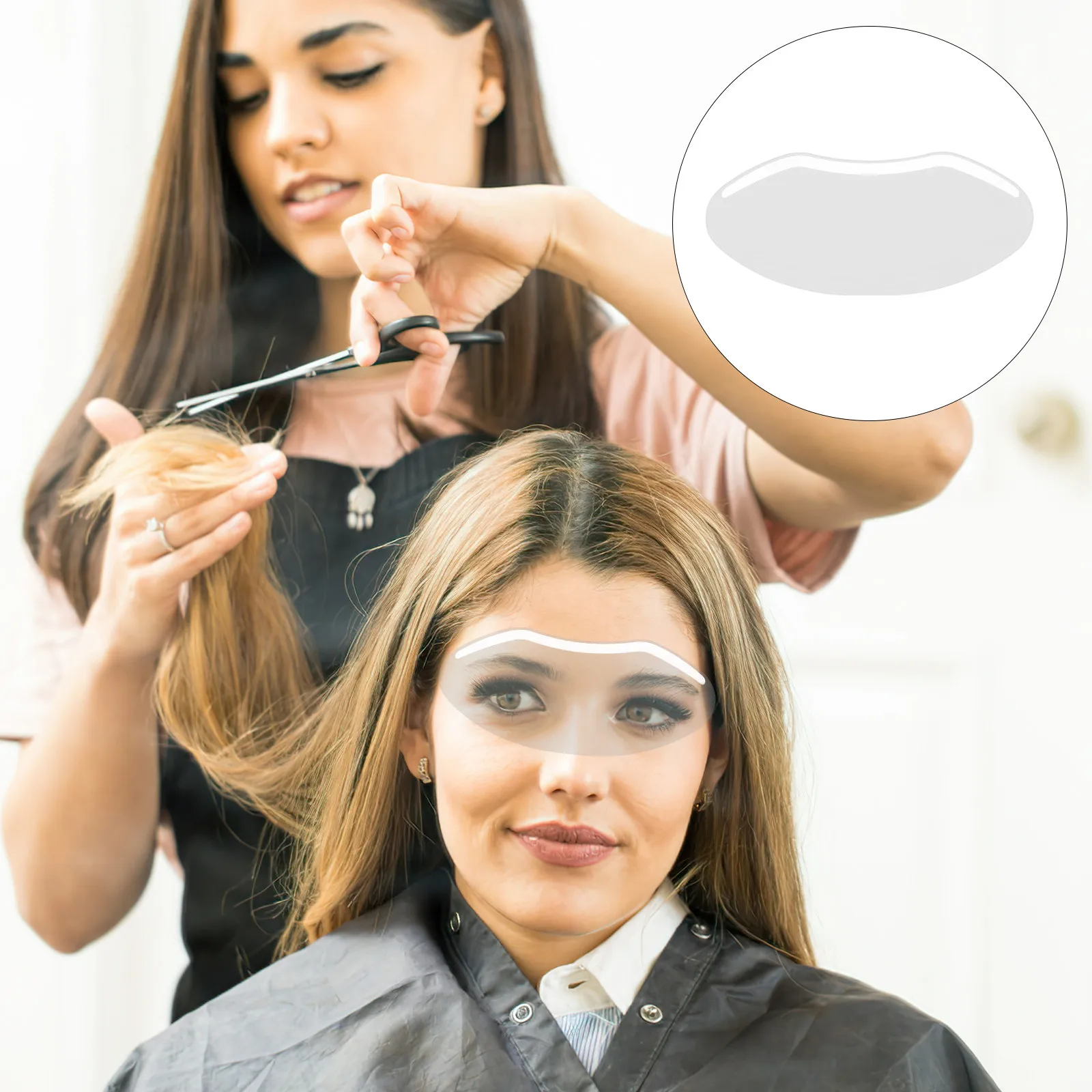 

50Pcs Haircut Face Guards Clear Eye Protection Visor PVC Adhesive for Salon Home Use Hair Dyeing Trimming Styling Adults Kids