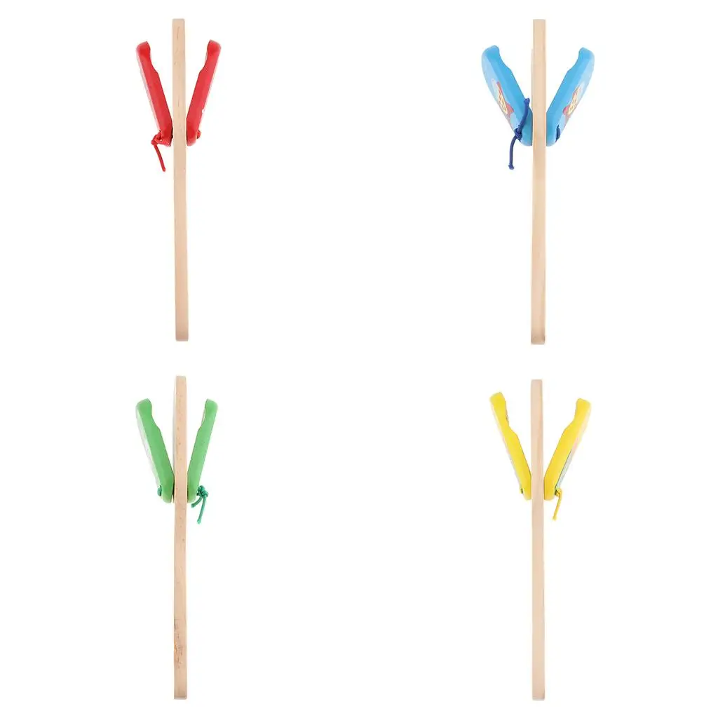 مقبض خشبي صنجات أداة قرع موسيقية وسائل تعليمية