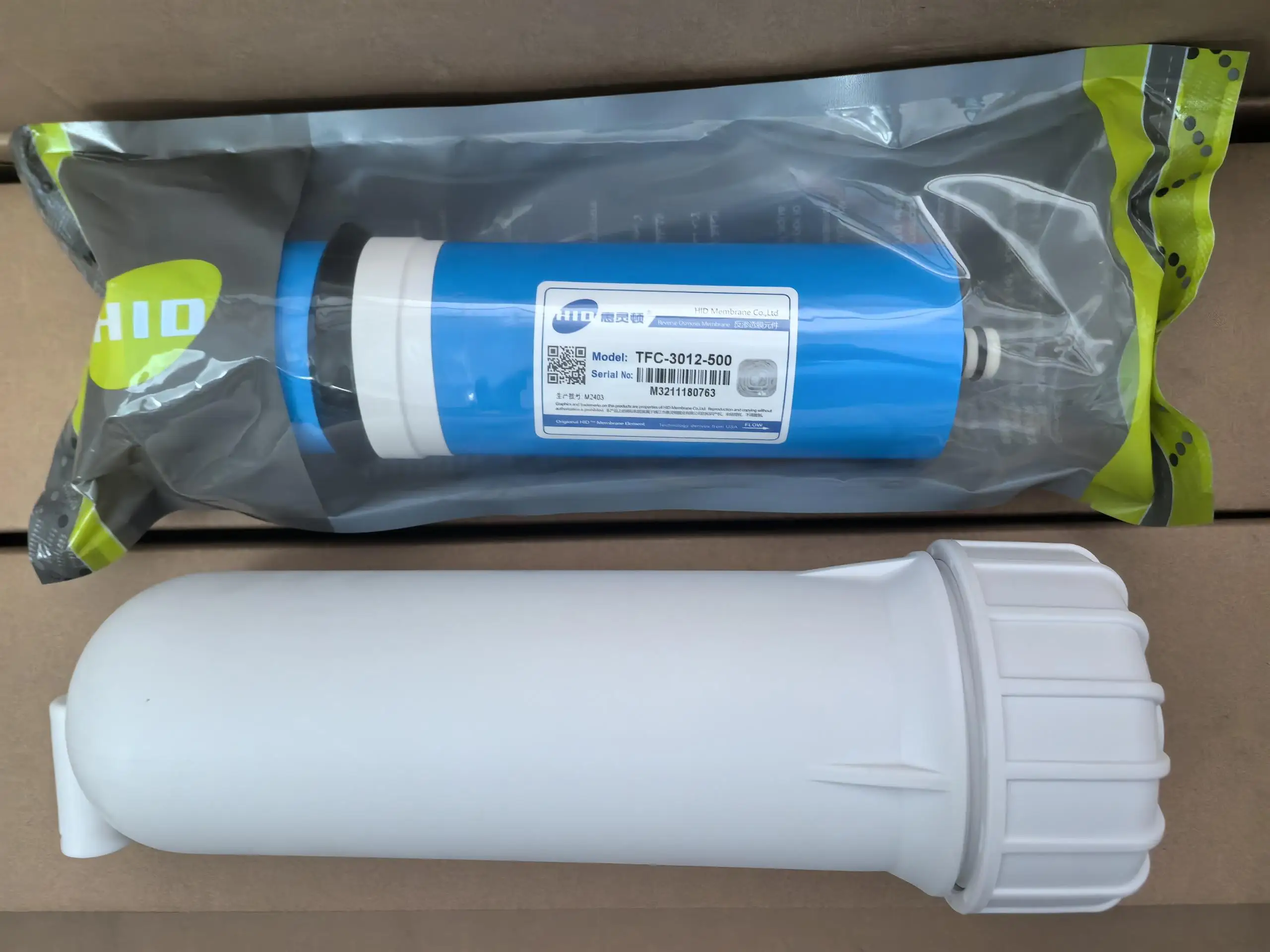 

Мембрана обратного осмоса HID 500GPD с корпусом 3012 и комплектующими, набор мембран RO 3012 500G