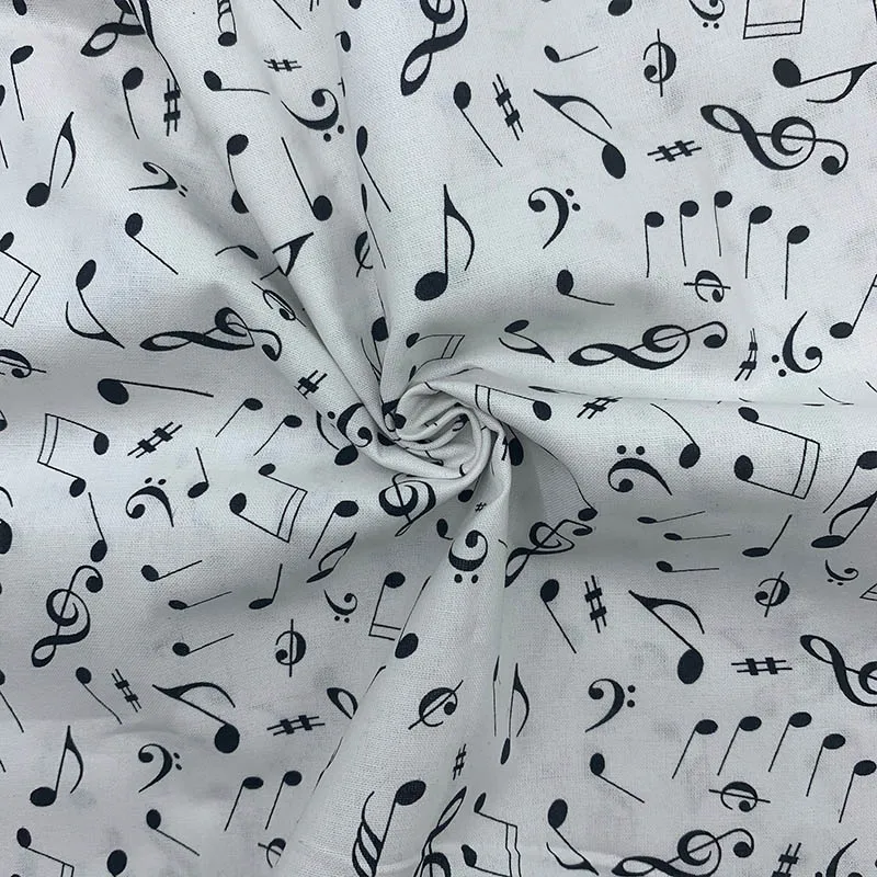 

Good,100% Cotton Fabric,Music Notes Pattern Printed,Sewing Material,DIY,Fashion Clothing,Decoration,Toys,Table Cloth, Accessory