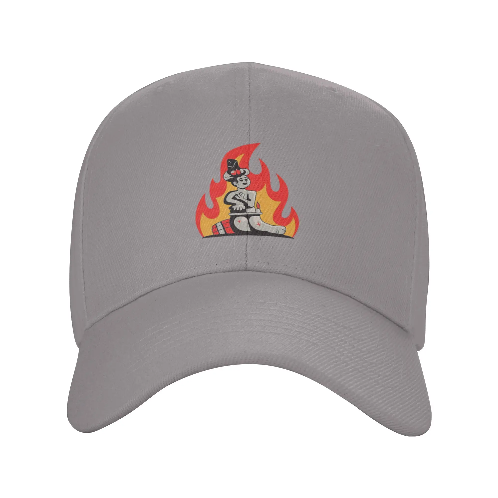 Hot Sale Spanish Fire Festival Las Fallas Folk Illustration Baseball Cap  Autumn Men Hat  Carnival Men Hat