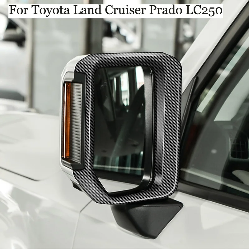 

Car Rearview Side Mirror Decoration Covers Cap Trim For Toyota Land Cruiser Prado LC250 2024 2025 Accessories Exterior