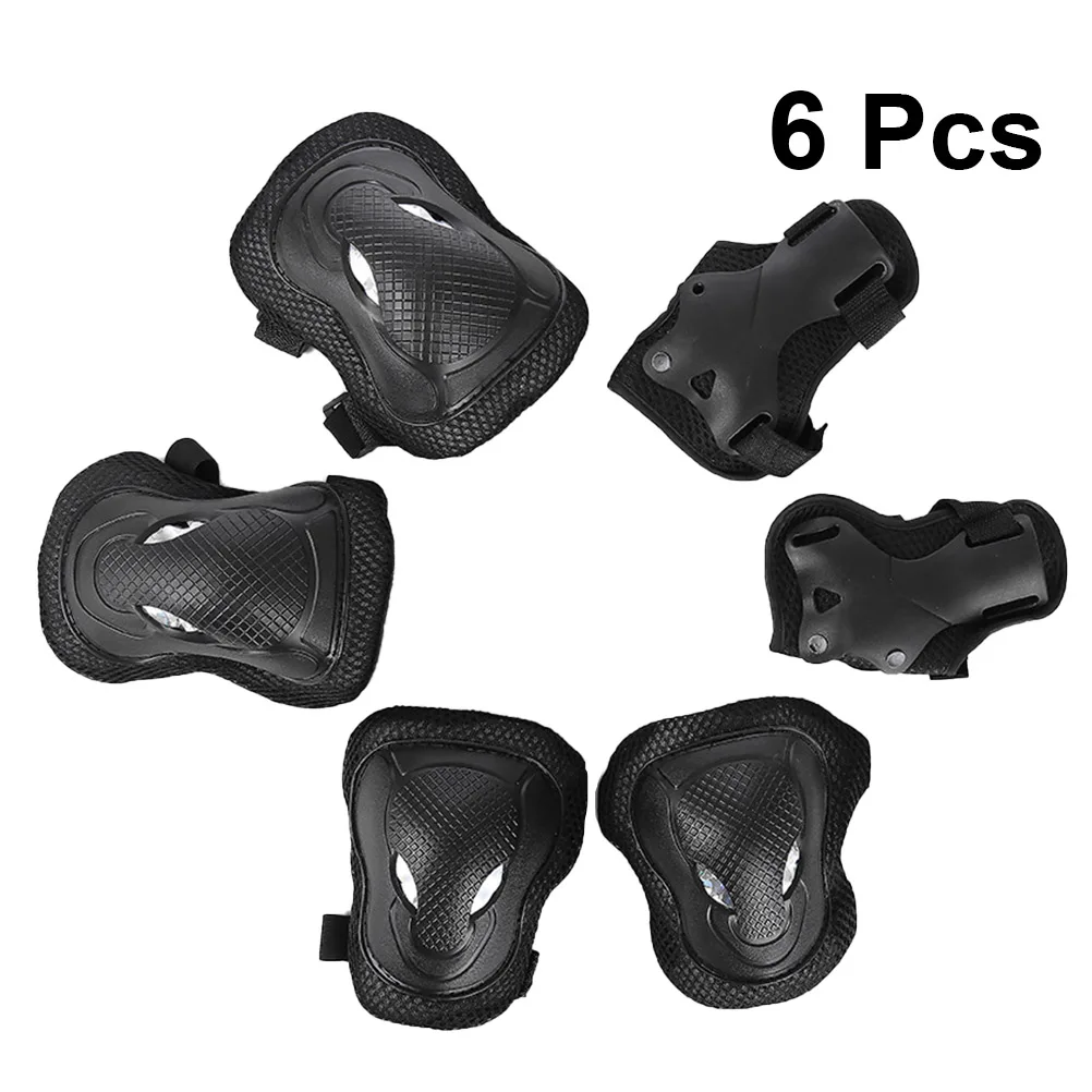 

6pcs Protective Gear Set Thickened Ventilated Linings Absorb Perspiration Skateboard Roller Skating Scooter Bicycle Outdoor