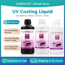 Imprimación de prerecubrimiento UV de 1000ML para impresora plana UV, tinta de curado para impresión en vidrio, cerámica y Metal Acrílico