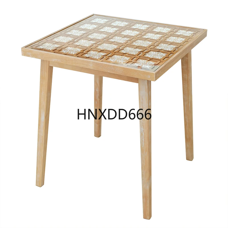 

Retro solid wood coffee table for carved dining table