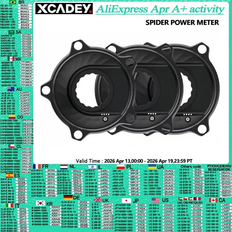 

XCADEY XPOWER Spider Power Meter For Road Bicycle Bike MTB For SRAM ROTOR RaceFce Crank Chainring 104BCD 110BCD