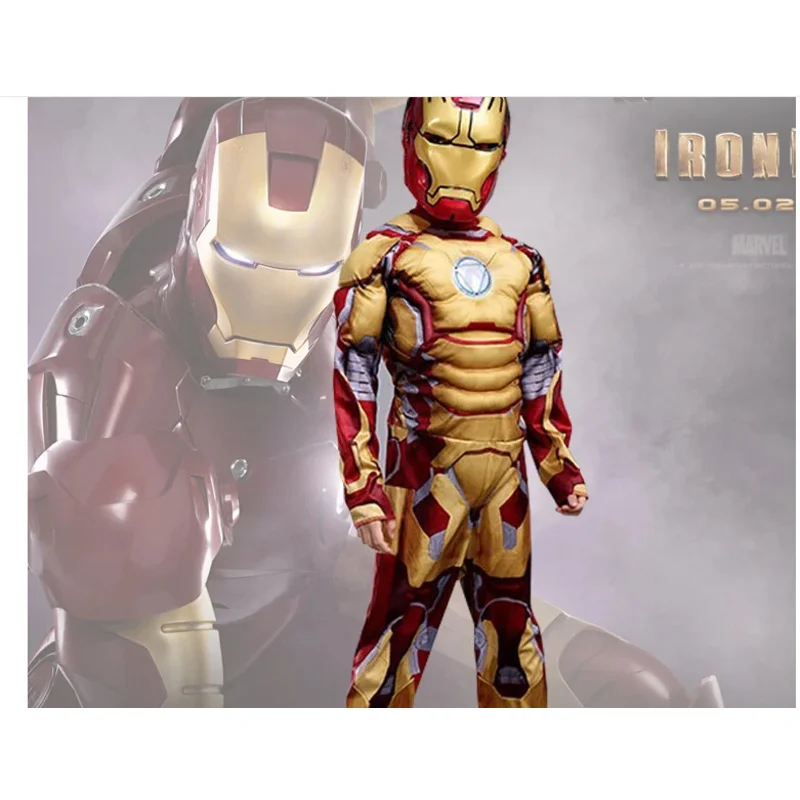 3 Infinite War Iron and Man Children's Cosplay Costume Stage Performance Birthday Banquet Dress Up Props Kids Gifts