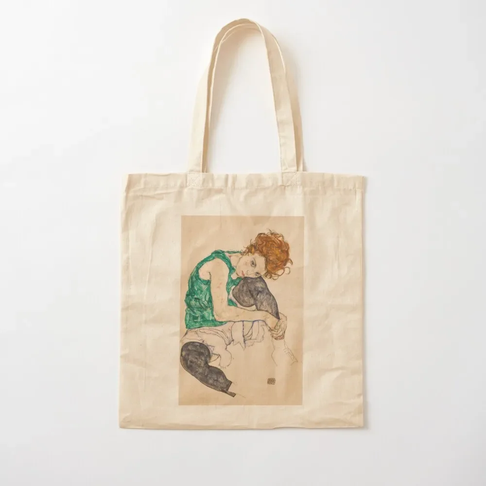 

Vintage Egon Schiele Seated Woman with Legs Drawn Up (Adele Herms) -1917 Tote Bag woman shopping bag bags woman 2025 Tote Bag