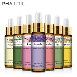 Phatoil-óleos essenciais para difusor, puro natural, lavanda, hortelã, limão, tea tree, repelente de mosquitos, 10ml