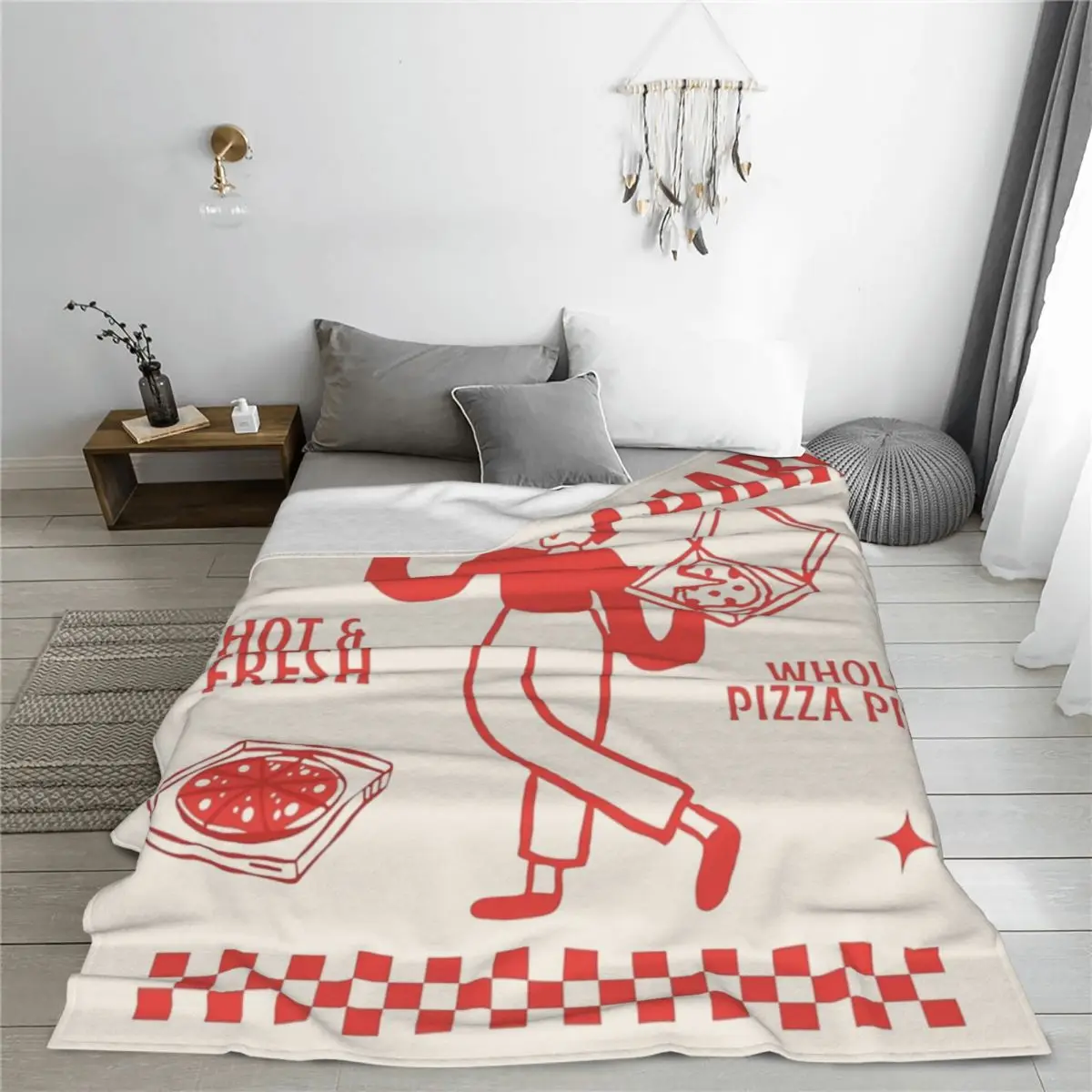 Impractical Jokers Pizza Blankets Fleece Summer Portable Lightweight Throw Blanket for Sofa Car Quilt