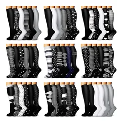 5/6 Pairs Men and Women Compression Socks Circulation Recovery Varicose Veins Nursing Travel Running Hiking Sports Socks